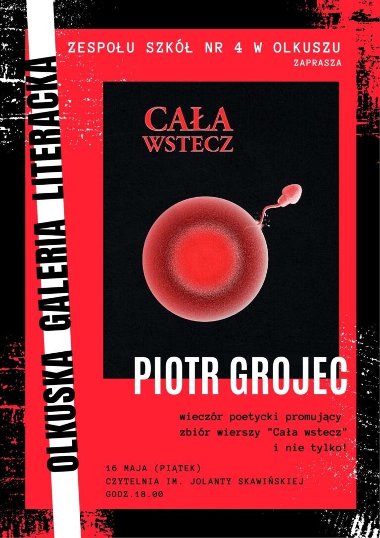 Zapraszamy na spotkanie autorskie z Piotrem Grojcem